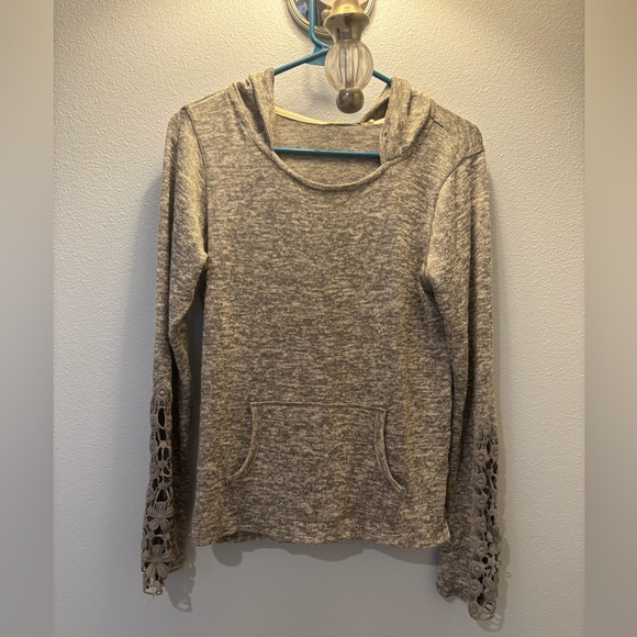 Chance or Fate Gray Hoodie with Lace Sleeves - Picture 1 of 7